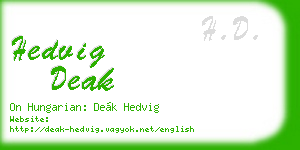 hedvig deak business card